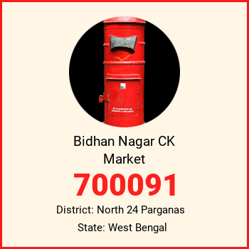 Bidhan Nagar CK Market pin code, district North 24 Parganas in West Bengal
