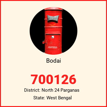 Bodai pin code, district North 24 Parganas in West Bengal