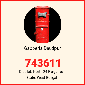 Gabberia Daudpur pin code, district North 24 Parganas in West Bengal