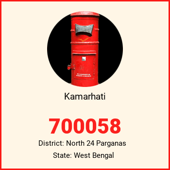 Kamarhati pin code, district North 24 Parganas in West Bengal