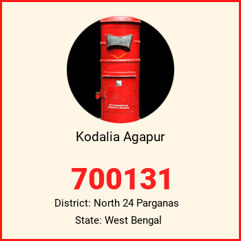 Kodalia Agapur pin code, district North 24 Parganas in West Bengal
