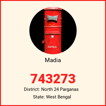 Madia pin code, district North 24 Parganas in West Bengal