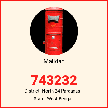 Malidah pin code, district North 24 Parganas in West Bengal