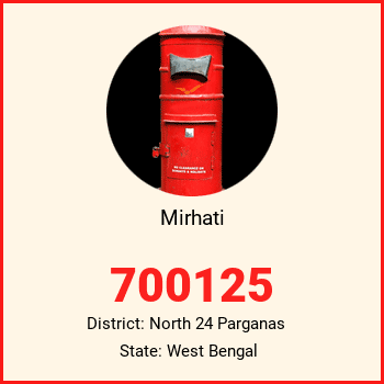 Mirhati pin code, district North 24 Parganas in West Bengal