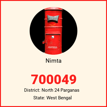 Nimta pin code, district North 24 Parganas in West Bengal