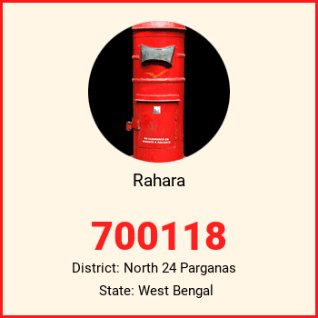Rahara pin code, district North 24 Parganas in West Bengal