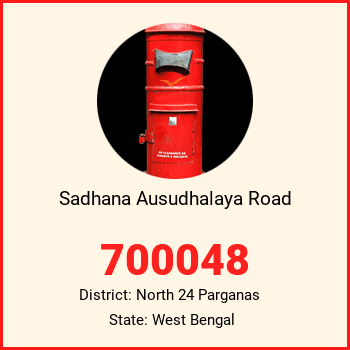 Sadhana Ausudhalaya Road pin code, district North 24 Parganas in West Bengal