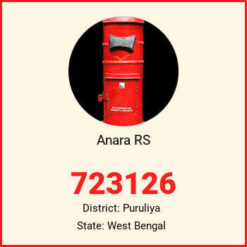 Anara RS pin code, district Puruliya in West Bengal