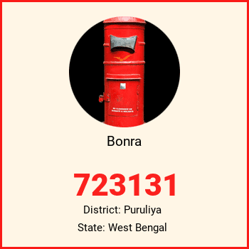 Bonra pin code, district Puruliya in West Bengal
