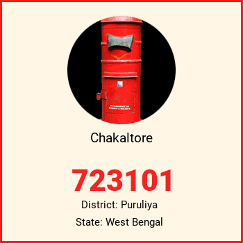 Chakaltore pin code, district Puruliya in West Bengal