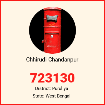 Chhirudi Chandanpur pin code, district Puruliya in West Bengal