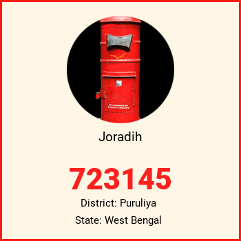 Joradih pin code, district Puruliya in West Bengal