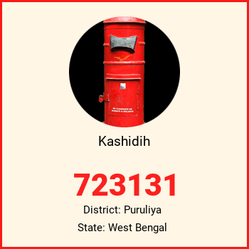 Kashidih pin code, district Puruliya in West Bengal