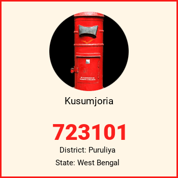 Kusumjoria pin code, district Puruliya in West Bengal