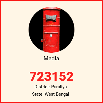 Madla pin code, district Puruliya in West Bengal