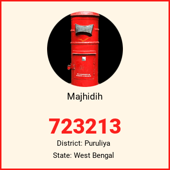 Majhidih pin code, district Puruliya in West Bengal