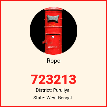 Ropo pin code, district Puruliya in West Bengal