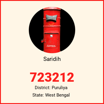 Saridih pin code, district Puruliya in West Bengal
