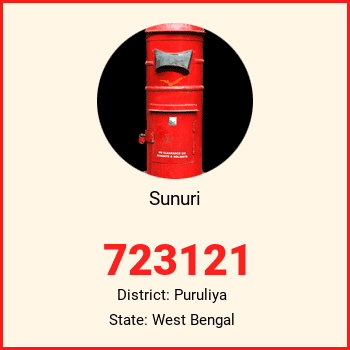 Sunuri pin code, district Puruliya in West Bengal