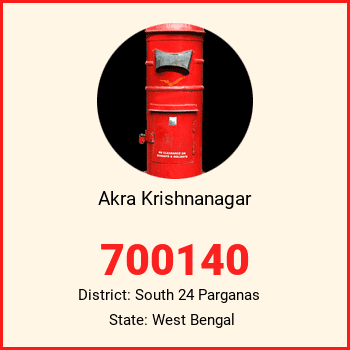 Akra Krishnanagar pin code, district South 24 Parganas in West Bengal