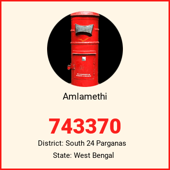 Amlamethi pin code, district South 24 Parganas in West Bengal