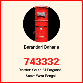 Barandari Baharia pin code, district South 24 Parganas in West Bengal