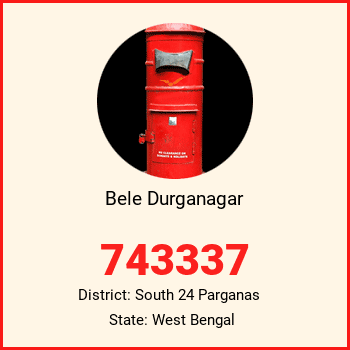 Bele Durganagar pin code, district South 24 Parganas in West Bengal