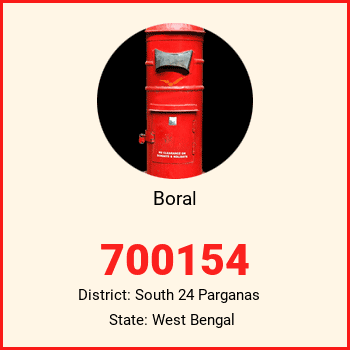 Boral pin code, district South 24 Parganas in West Bengal