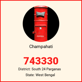 Champahati pin code, district South 24 Parganas in West Bengal