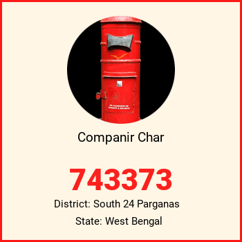 Companir Char pin code, district South 24 Parganas in West Bengal