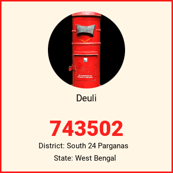 Deuli pin code, district South 24 Parganas in West Bengal