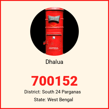 Dhalua pin code, district South 24 Parganas in West Bengal