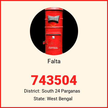 Falta pin code, district South 24 Parganas in West Bengal