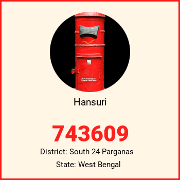 Hansuri pin code, district South 24 Parganas in West Bengal
