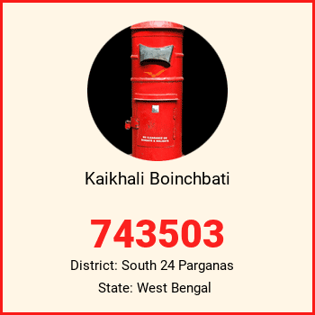 Kaikhali Boinchbati pin code, district South 24 Parganas in West Bengal