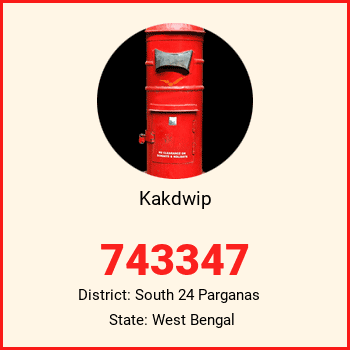 Kakdwip pin code, district South 24 Parganas in West Bengal