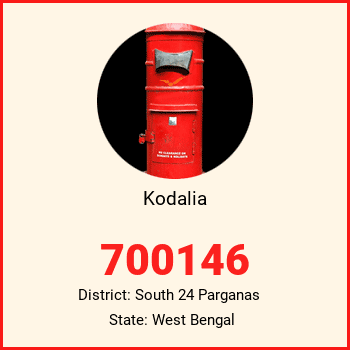 Kodalia pin code, district South 24 Parganas in West Bengal