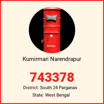 Kumirmari Narendrapur pin code, district South 24 Parganas in West Bengal