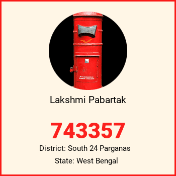 Lakshmi Pabartak pin code, district South 24 Parganas in West Bengal