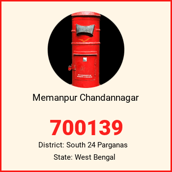 Memanpur Chandannagar pin code, district South 24 Parganas in West Bengal