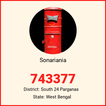 Sonariania pin code, district South 24 Parganas in West Bengal