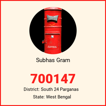 Subhas Gram pin code, district South 24 Parganas in West Bengal