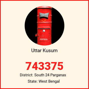 Uttar Kusum pin code, district South 24 Parganas in West Bengal