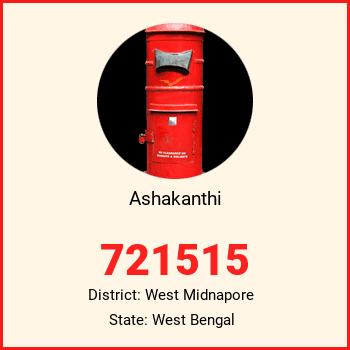 Ashakanthi pin code, district West Midnapore in West Bengal