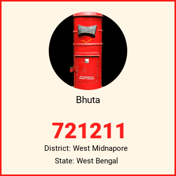 Bhuta pin code, district West Midnapore in West Bengal