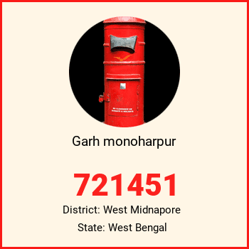 Garh monoharpur pin code, district West Midnapore in West Bengal