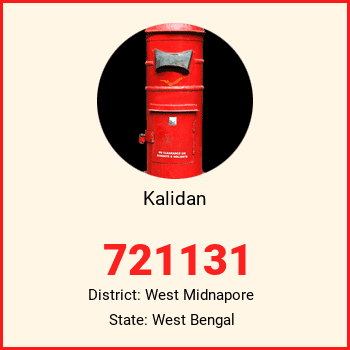 Kalidan pin code, district West Midnapore in West Bengal