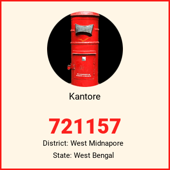 Kantore pin code, district West Midnapore in West Bengal