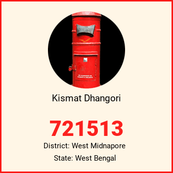 Kismat Dhangori pin code, district West Midnapore in West Bengal