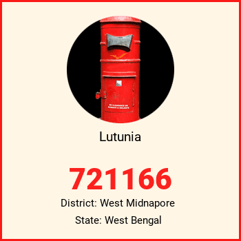 Lutunia pin code, district West Midnapore in West Bengal